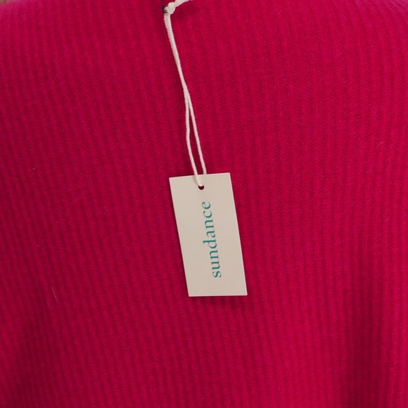 NWT Sundance Jovie Cashmere Puff Sleeve Cashmere Vibrant Pink Size M - Picture 6 of 7